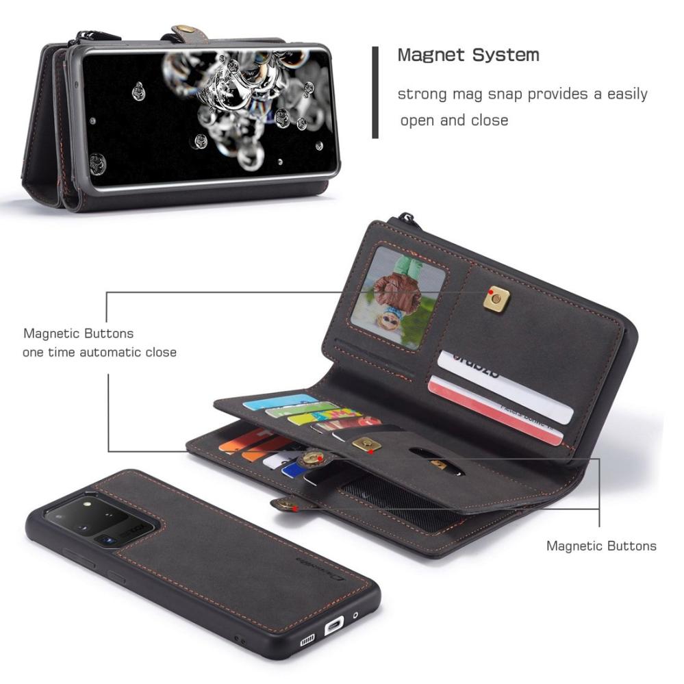 CaseMe Plånboksfodral med magnetskal för Samsung Galaxy S20 Ultra