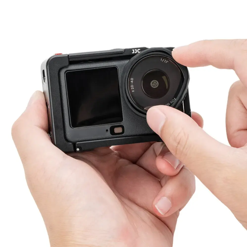  JJC LRR-OA6K2 linsskyddsring i silikon och objektivlock för DJI Osmo Action 6 från Kamda – snabb leverans och trygg e-handel