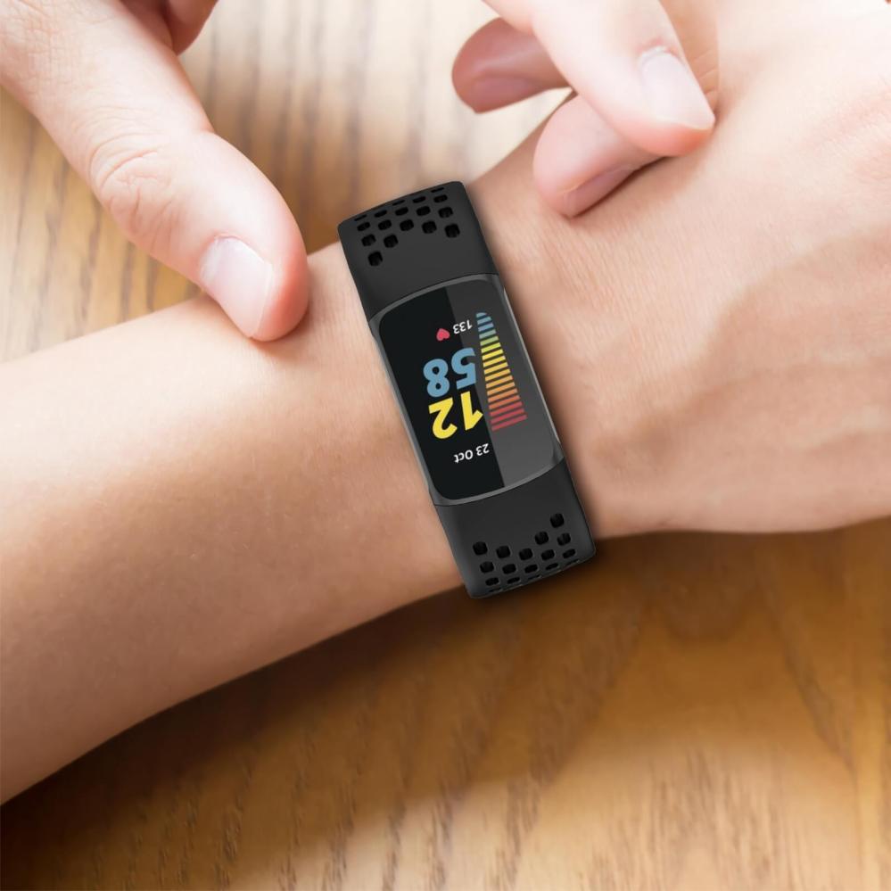 Armband för Fitbit Charge 5 Svart silikon