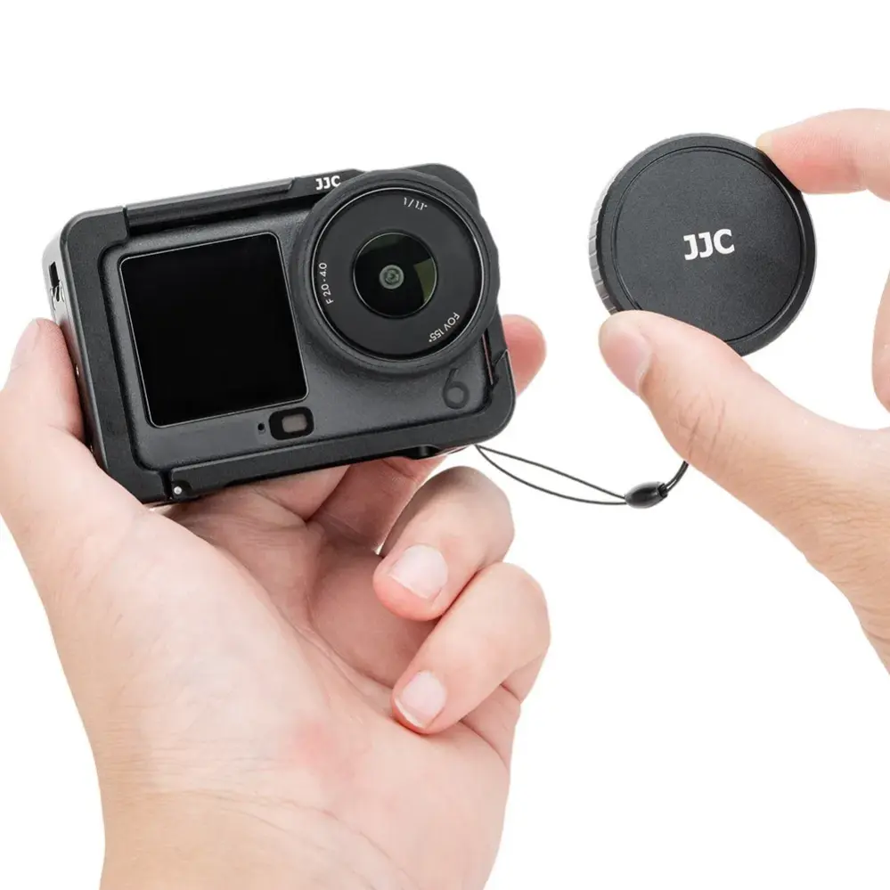  JJC LRR-OA6K2 linsskyddsring i silikon och objektivlock för DJI Osmo Action 6 från Kamda – snabb leverans och trygg e-handel