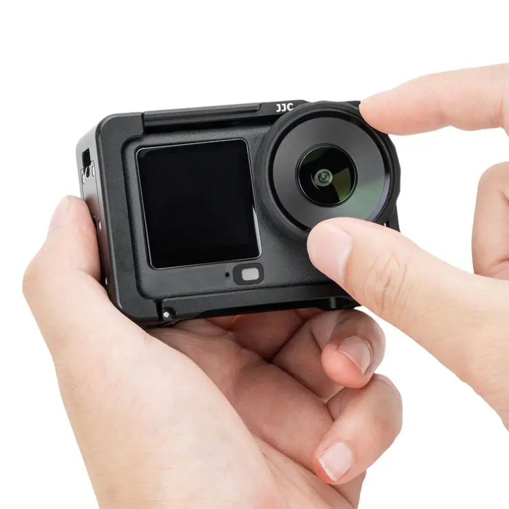  JJC LRR-OA6K2 linsskyddsring i silikon och objektivlock för DJI Osmo Action 6 från Kamda – snabb leverans och trygg e-handel