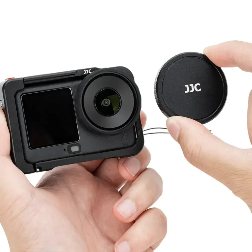  JJC LRR-OA6K2 linsskyddsring i silikon och objektivlock för DJI Osmo Action 6 från Kamda – snabb leverans och trygg e-handel