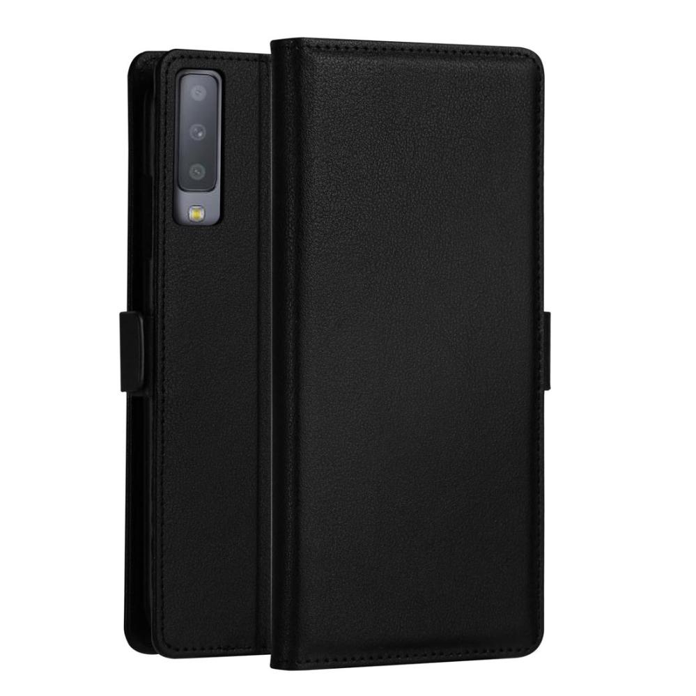 Plånboksfodral för Galaxy A7 (2018) med kortplats PU-läder - DZGOGO