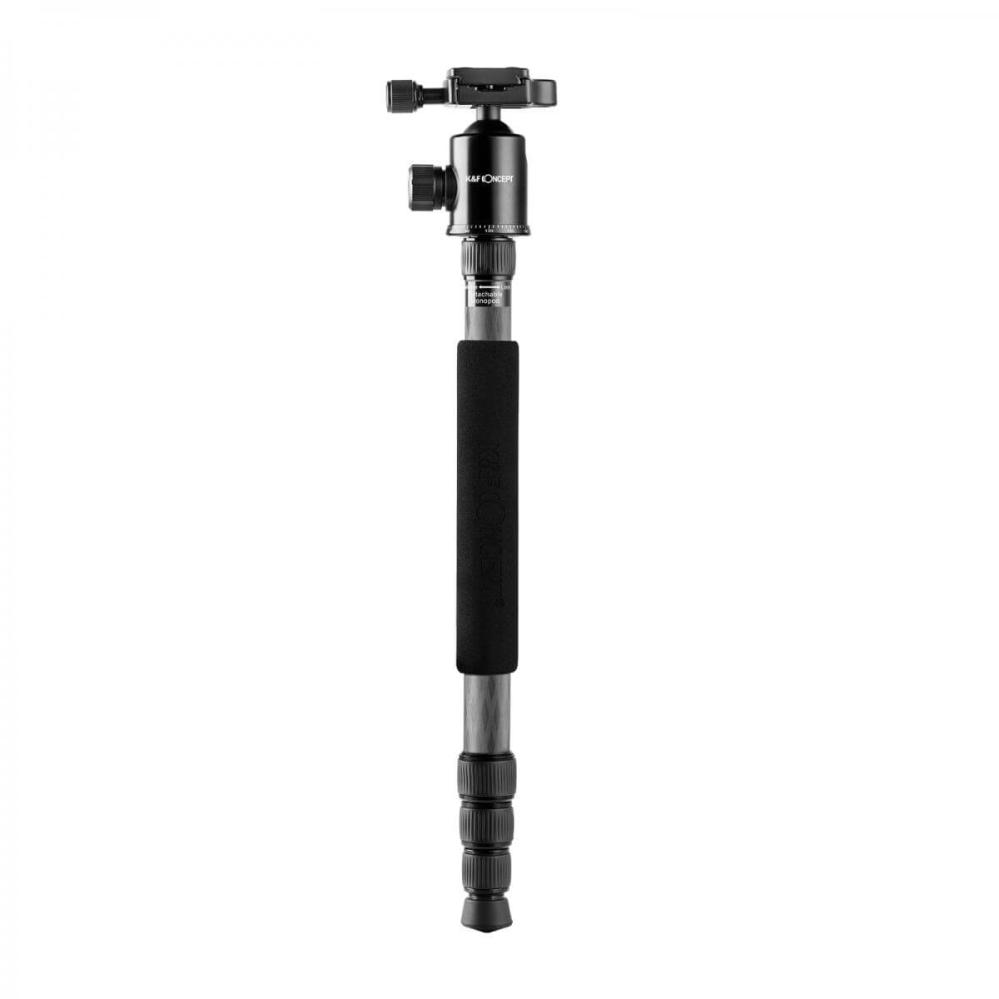 K&F Concept Kamerastativ kolfiber med Panorama kulled 164cm
