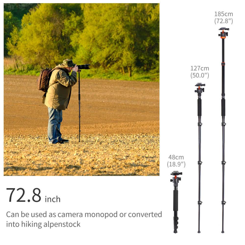 K&F Koncept Kamerastativ med Panorama kulled 175cm