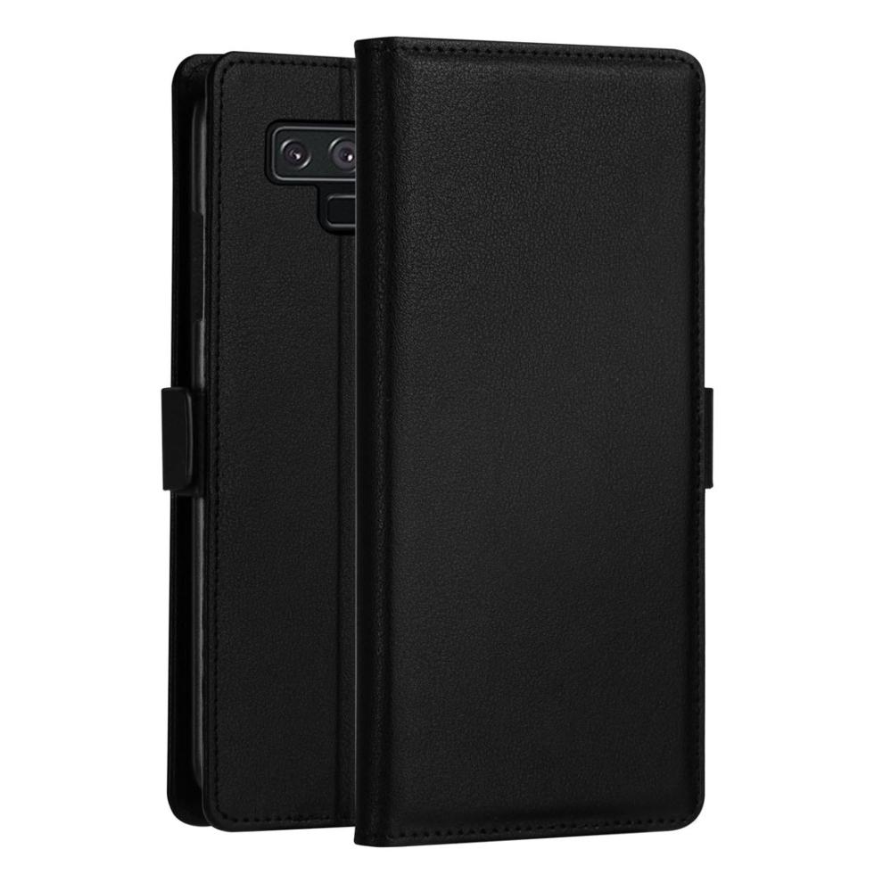 Plånboksfodral för Galaxy Note 9 med kortplats PU-läder Svart - DZGOGO