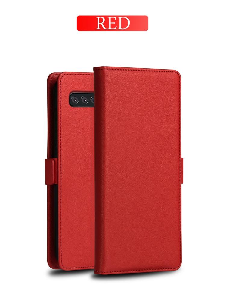Plånboksfodral för Galaxy S10e med kortplats PU-läder Röd - DZGOGO