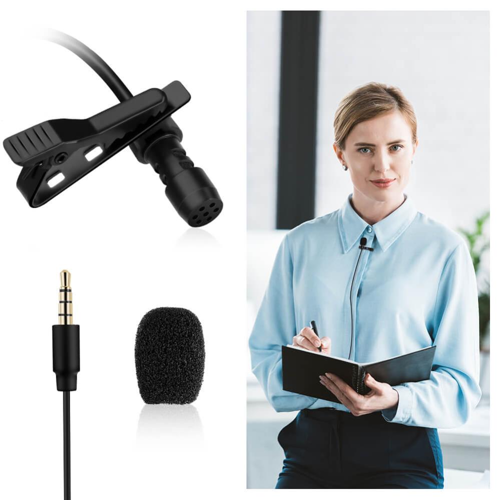 K&F Concept Myggmikrofon M1 med klämma & 6 meter kabel