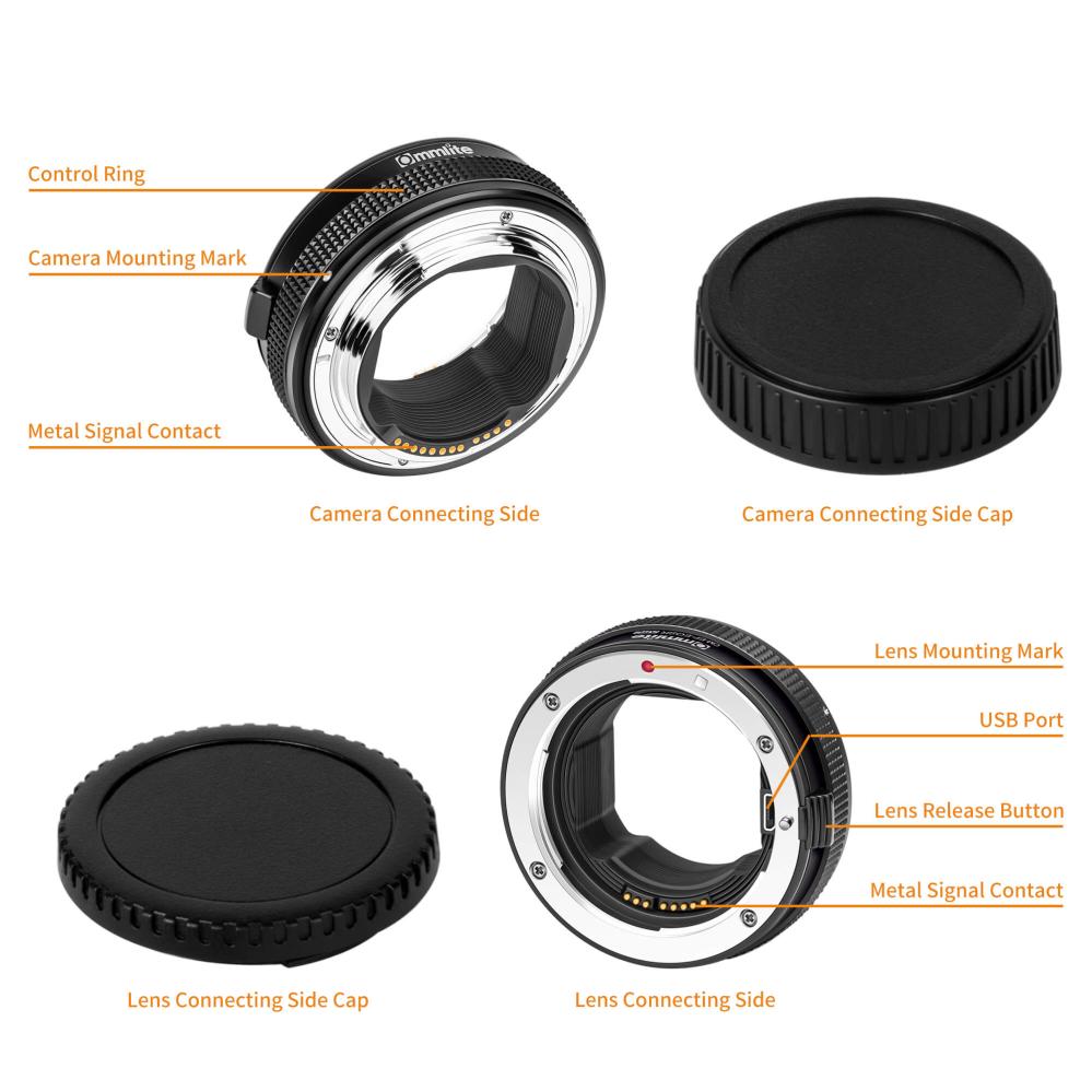 Commlite Objektivadapter till Canon EF/EF-S för Canon R Autofokus RETUREX