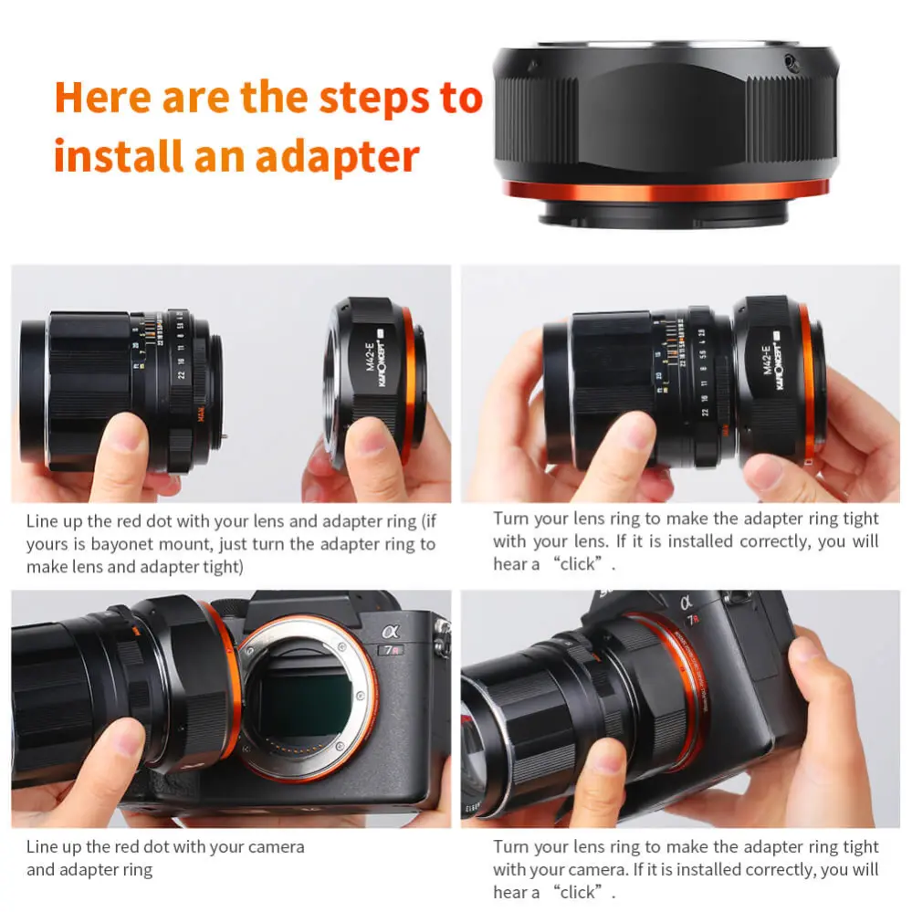 K&F Concept Objektivadapter Pro till M42 objektiv för Sony E kamerahus