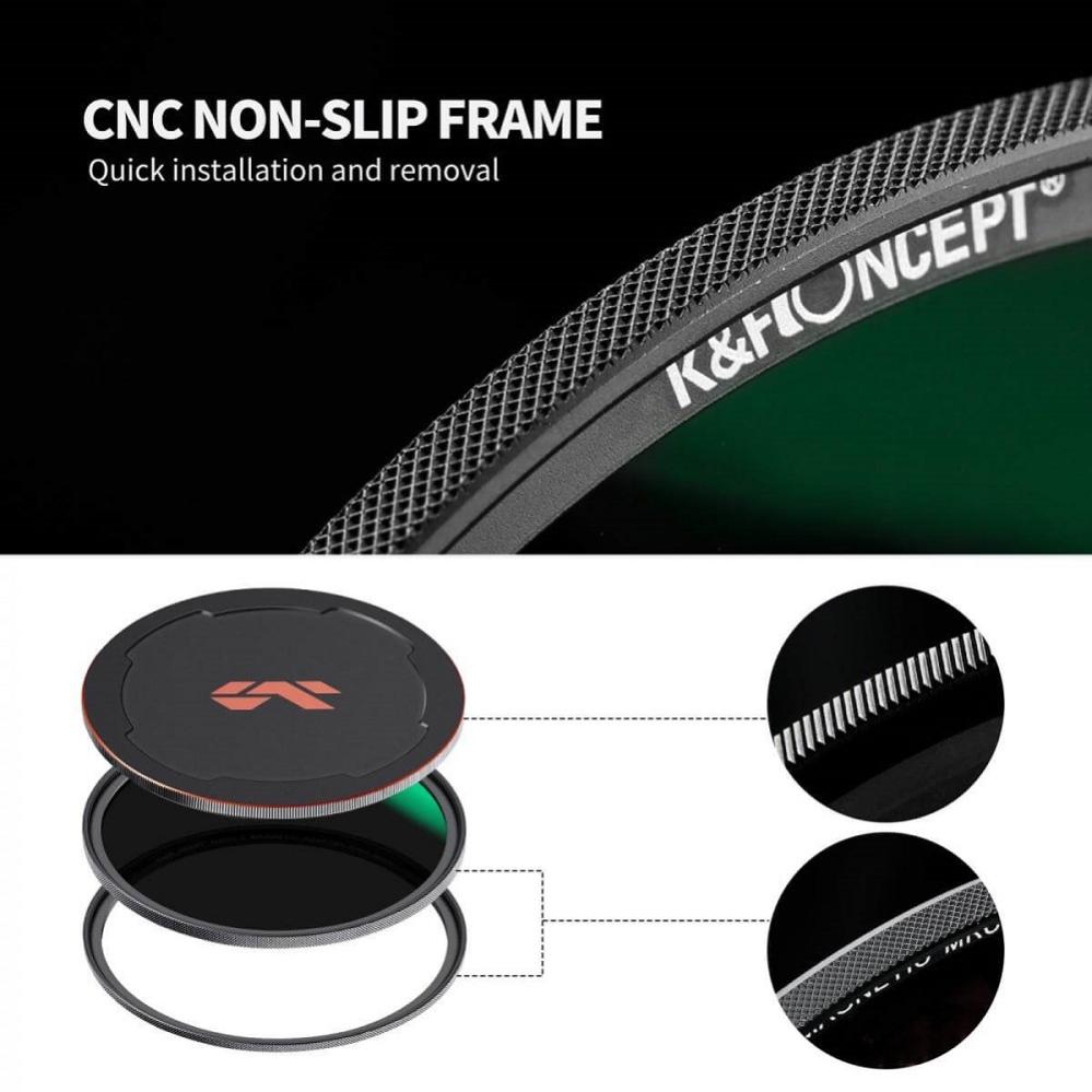  K&F Concept Magnetiskt ND-filter ND8 med adapterring & magnetlock från Kamda – snabb leverans och trygg e-handel