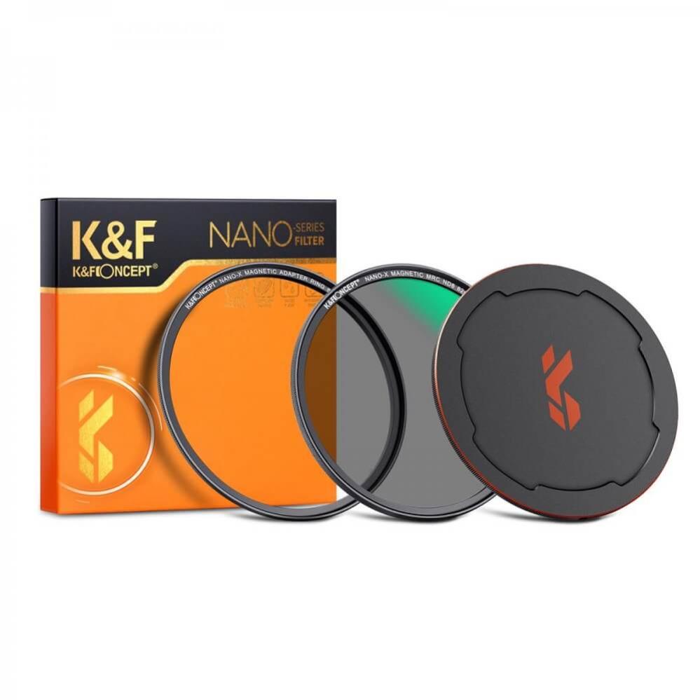  K&F Concept Magnetiskt ND-filter ND8 med adapterring & magnetlock från Kamda – snabb leverans och trygg e-handel