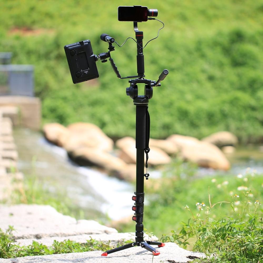  Puluz Enbensstativ självstående monopod med stödben 185cm
