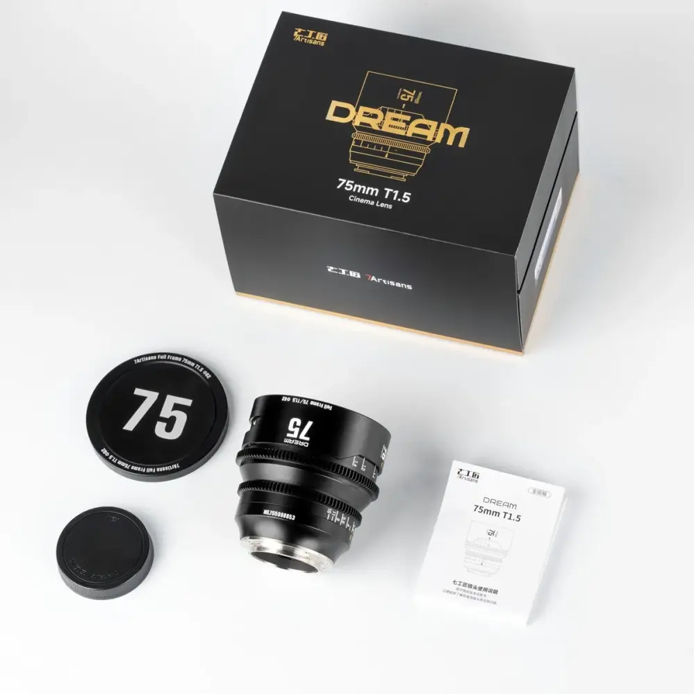  7Artisans 75mm T1.5 Cine Dream för Nikon Z från Kamda – snabb leverans och trygg e-handel