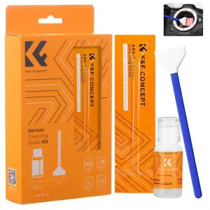  K&F Concept 10st Rengöringsstickor & rengöringsvätska för APS-C bildsensor