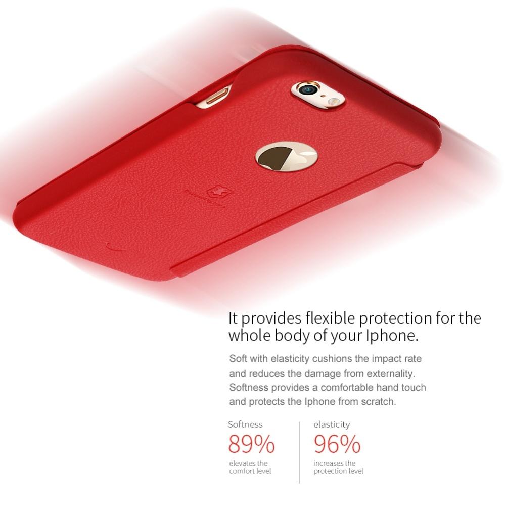 Lenuo Plånboksfodral för iPhone 6 Plus /6s Plus - Röd