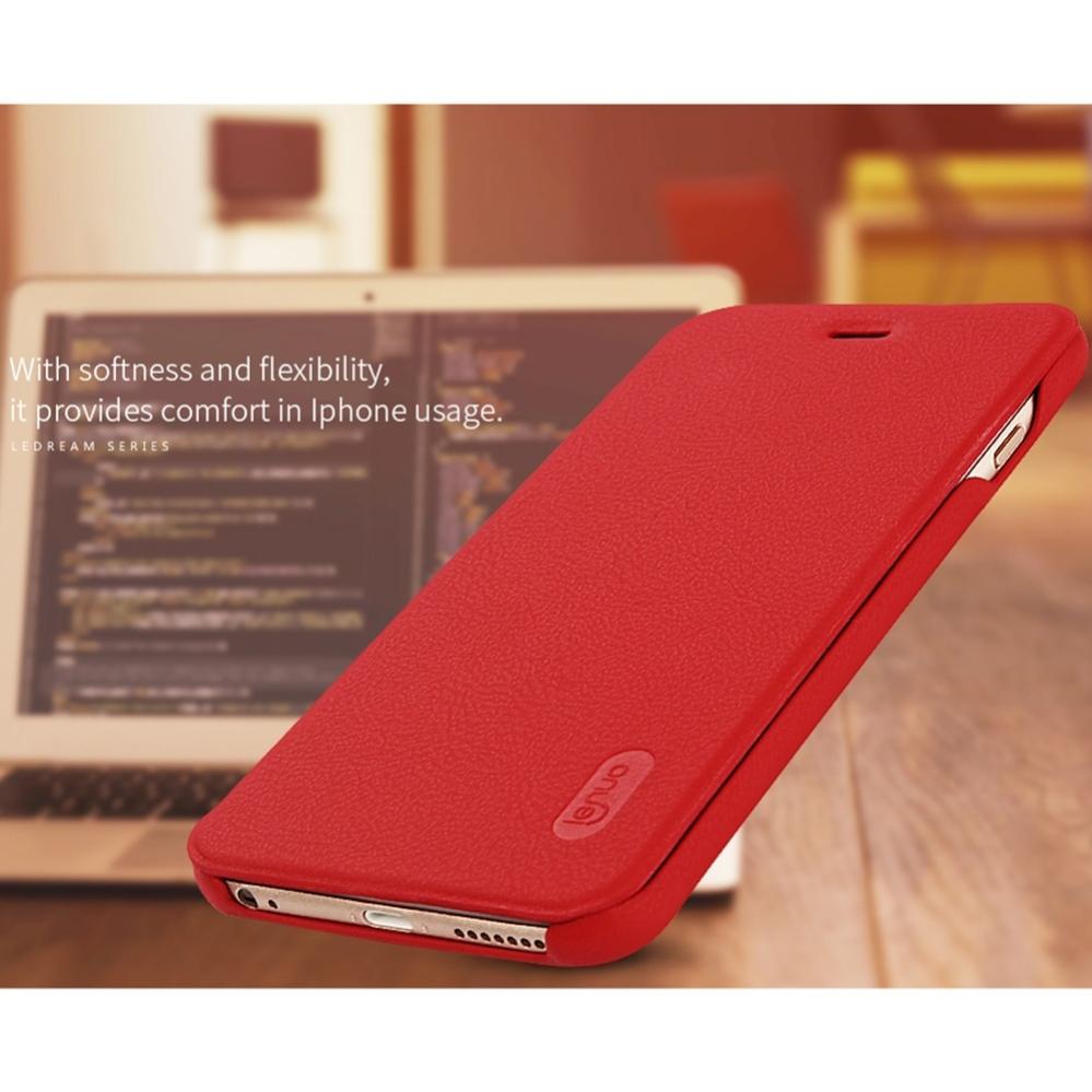 Lenuo Plånboksfodral för iPhone 6 Plus /6s Plus - Röd