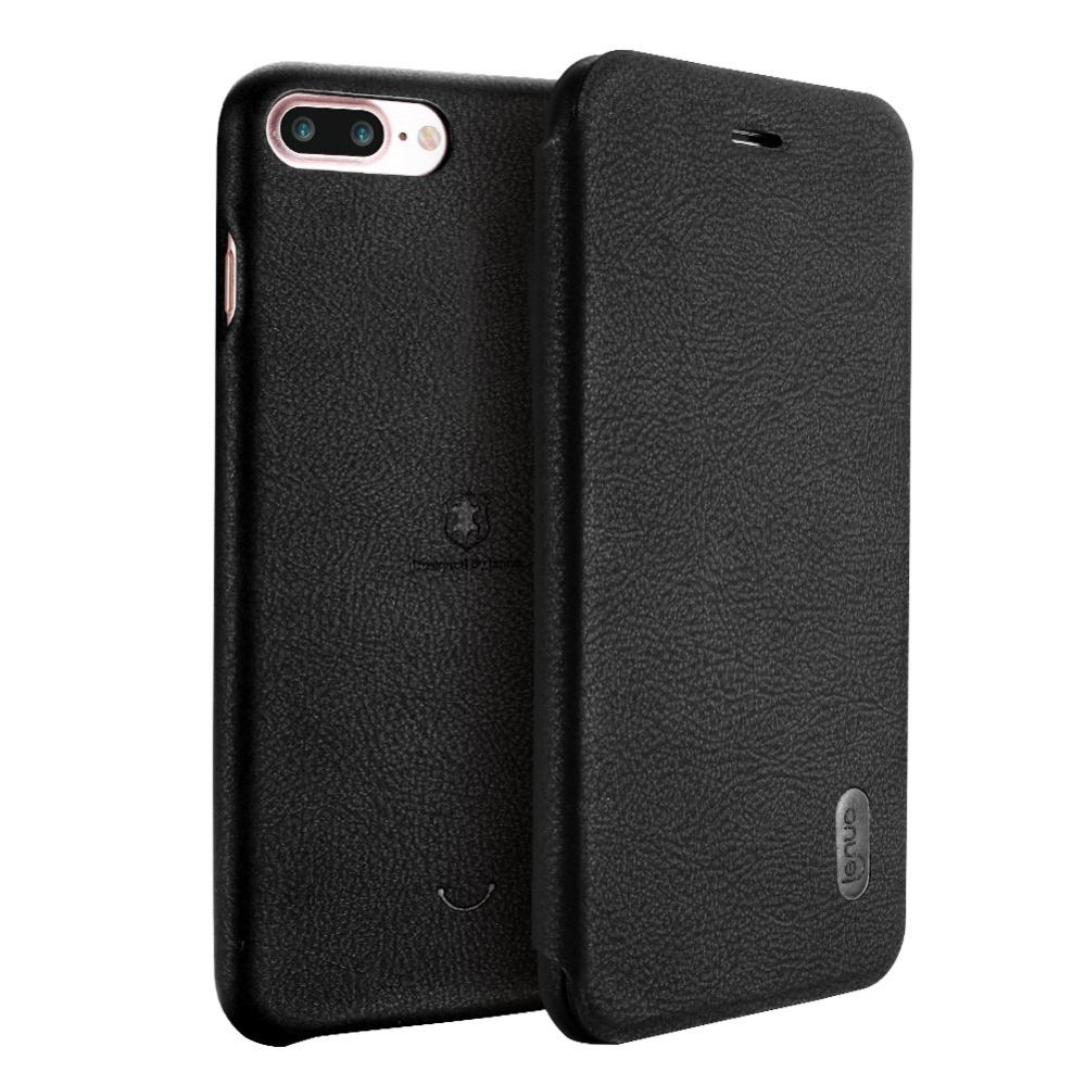  Lenuo Plånboksfodral för iPhone 7 Plus/ 8 Plus - Svart