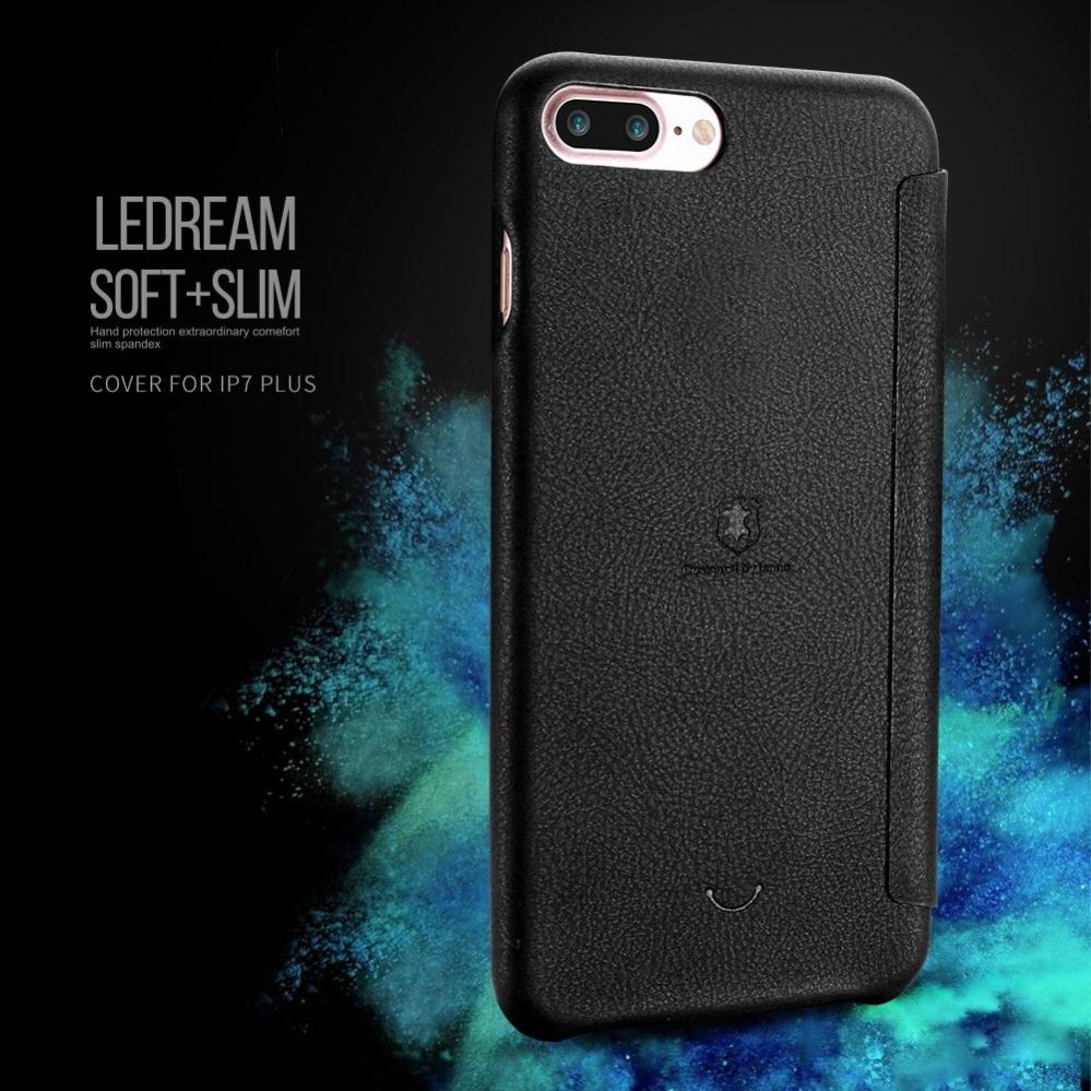  Lenuo Plånboksfodral för iPhone 7 Plus/ 8 Plus - Svart