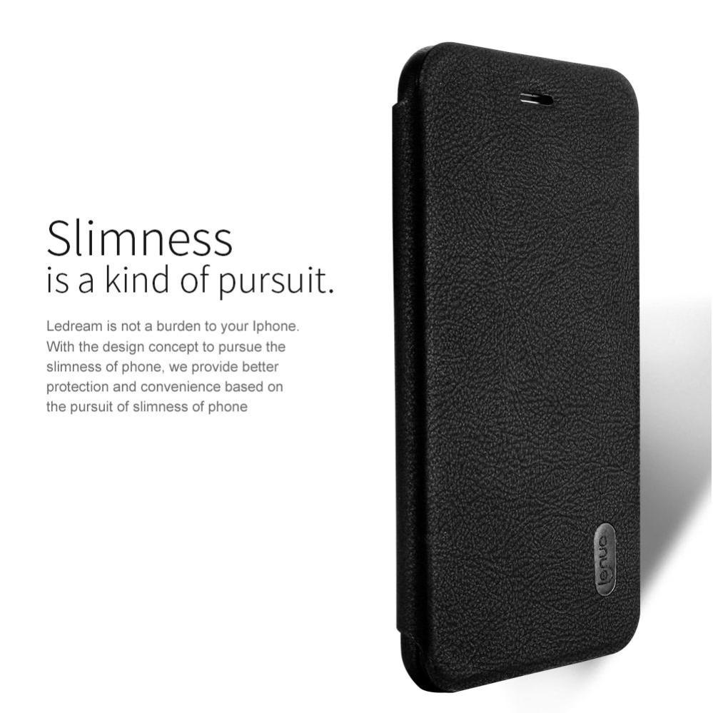  Lenuo Plånboksfodral för iPhone 7 Plus/ 8 Plus - Svart