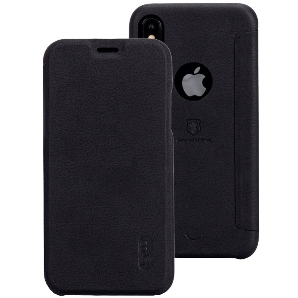 Lenuo Plånboksfodral för iPhone X - Svart