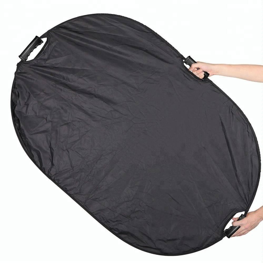 (5 i 1) Oval reflexskärm med handtag ihopfällbar (90x120cm)