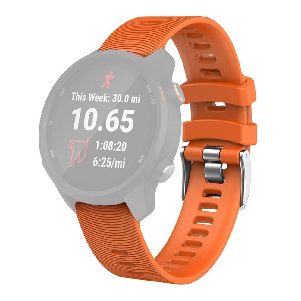 Silikonarmband Orange för Garmin Forerunner 245/645