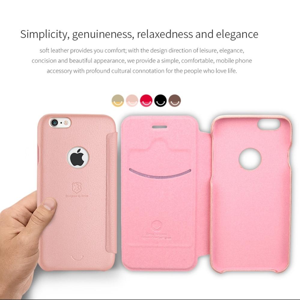 Lenuo Plånboksfodral för iPhone 6/6s - Rosa