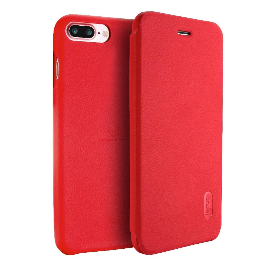  Lenuo Plånboksfodral för iPhone 7 Plus/ 8 Plus - Röd