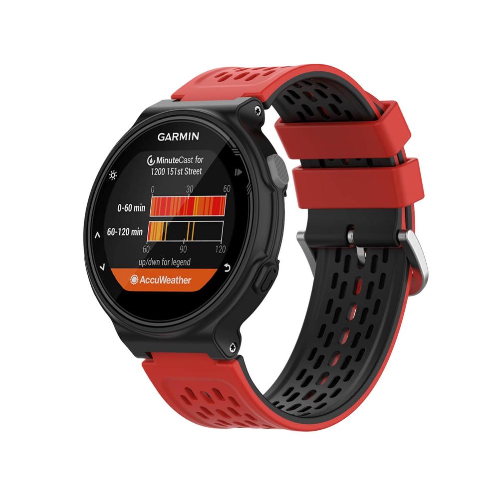 Silikonarmband Röd & Svart för Garmin Approach S2/S4