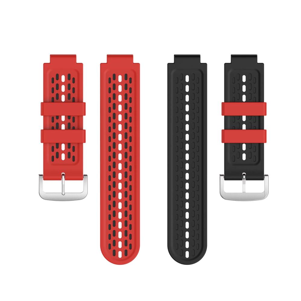 Silikonarmband Röd & Svart för Garmin Approach S2/S4