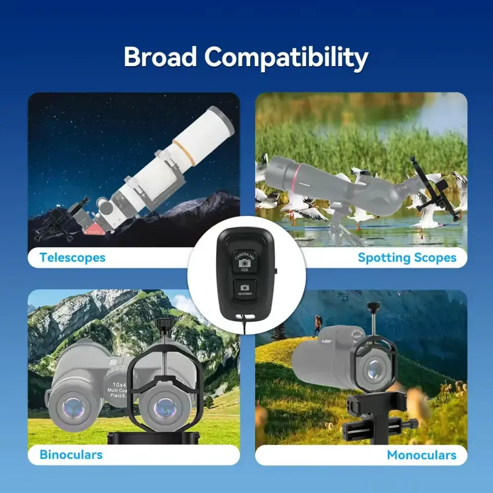  Svbony SV214 Pro mobiladapter för teleskop & kikare – 3 axlar, 28–48 mm från Kamda – snabb leverans och trygg e-handel