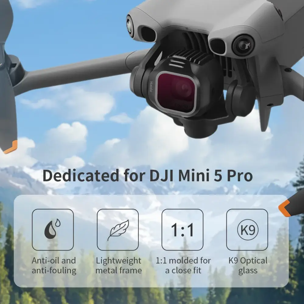  Haida Filterkit: ND8, ND32, ND128 & CPL-filter för DJI Mini 5 Pro från Kamda – snabb leverans och trygg e-handel