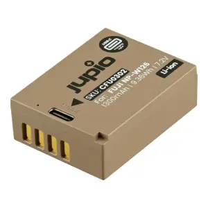  Jupio kamerabatteri 1300mAh för Fujifilm NP-W126S USB-C input