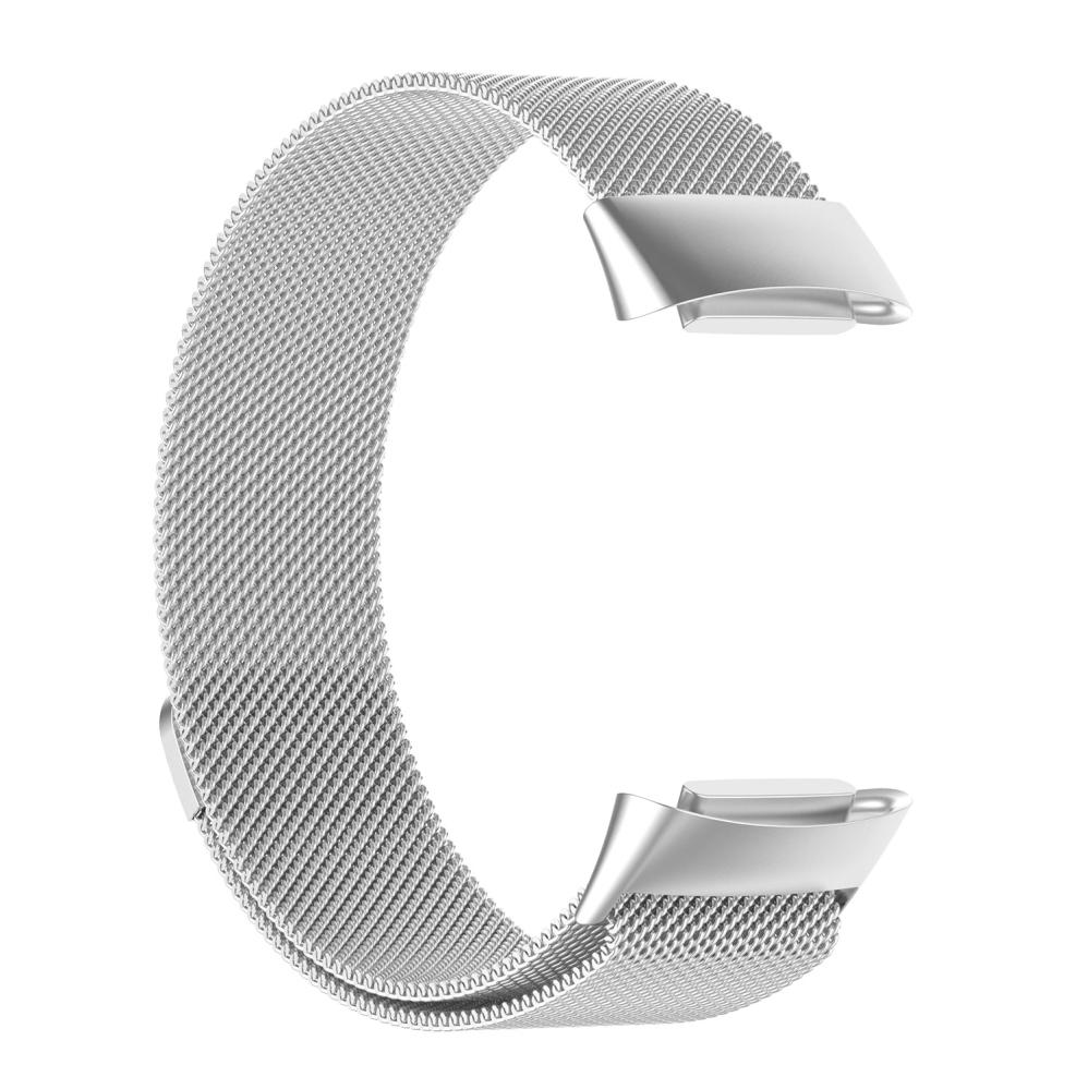 Armband Milanse loop för Fitbit Charge 5 - Silver