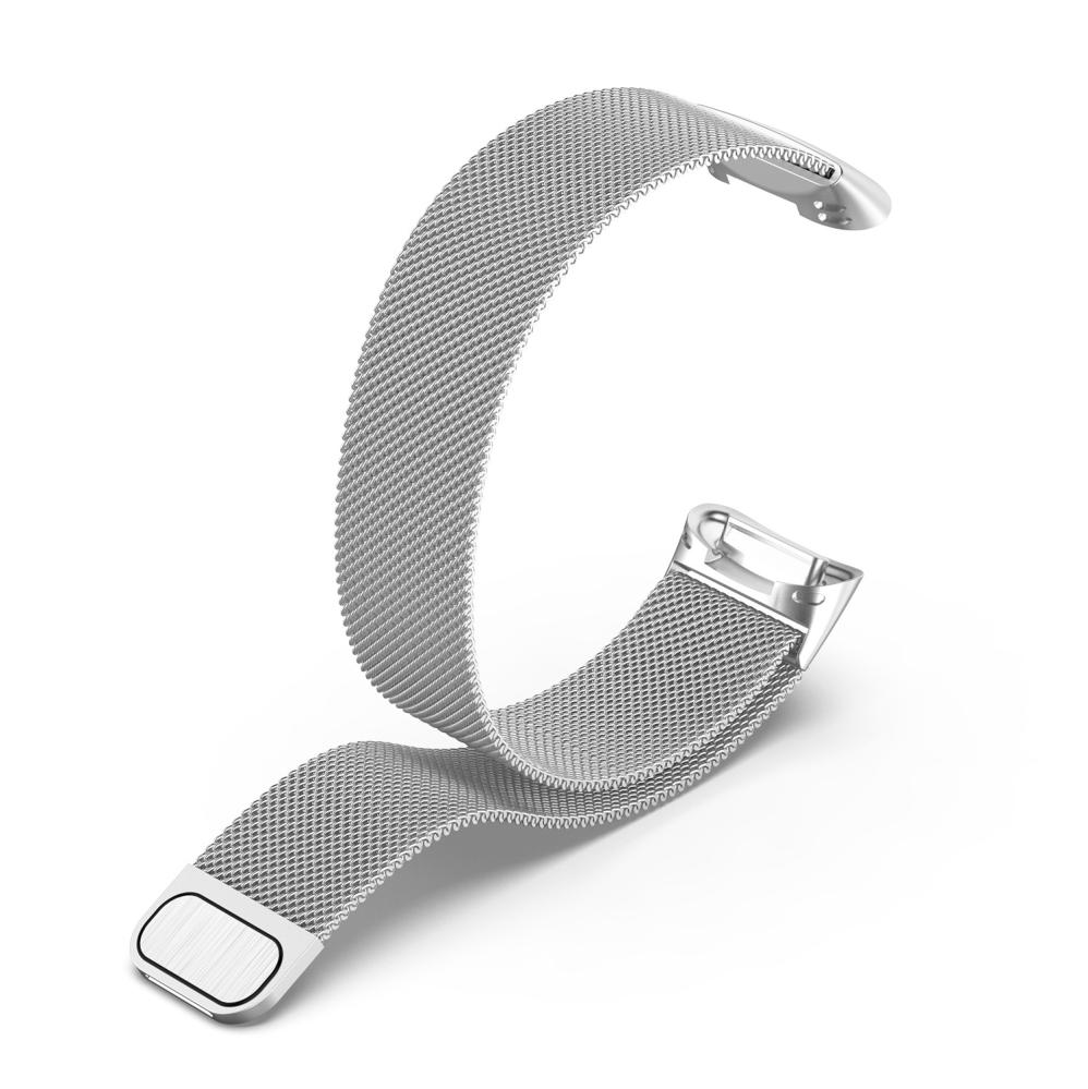 Armband Milanse loop för Fitbit Charge 5 - Silver