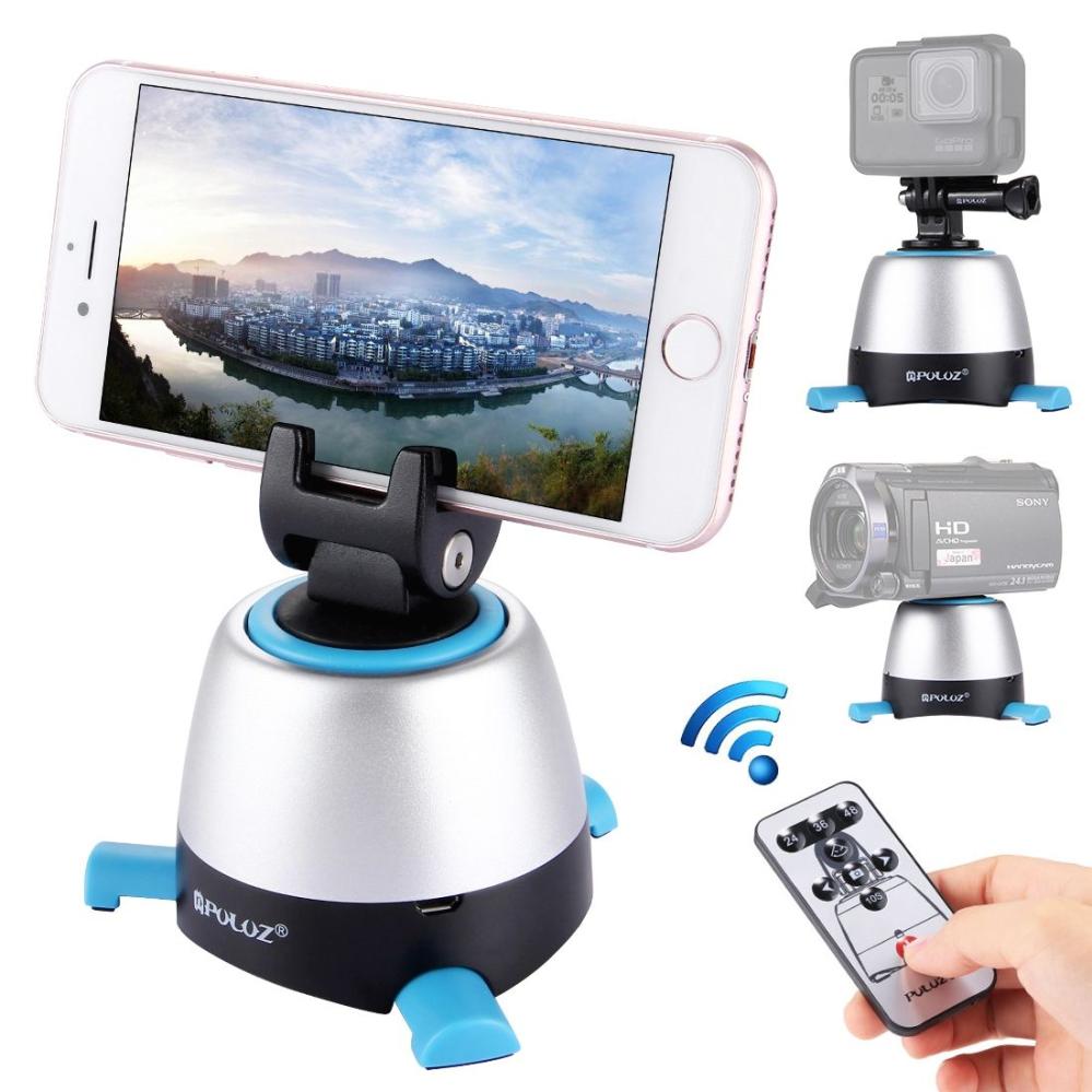 Puluz Rotationshuvud 360 grader+ fjärr+ GoPro-adapter+ mobil-adapter