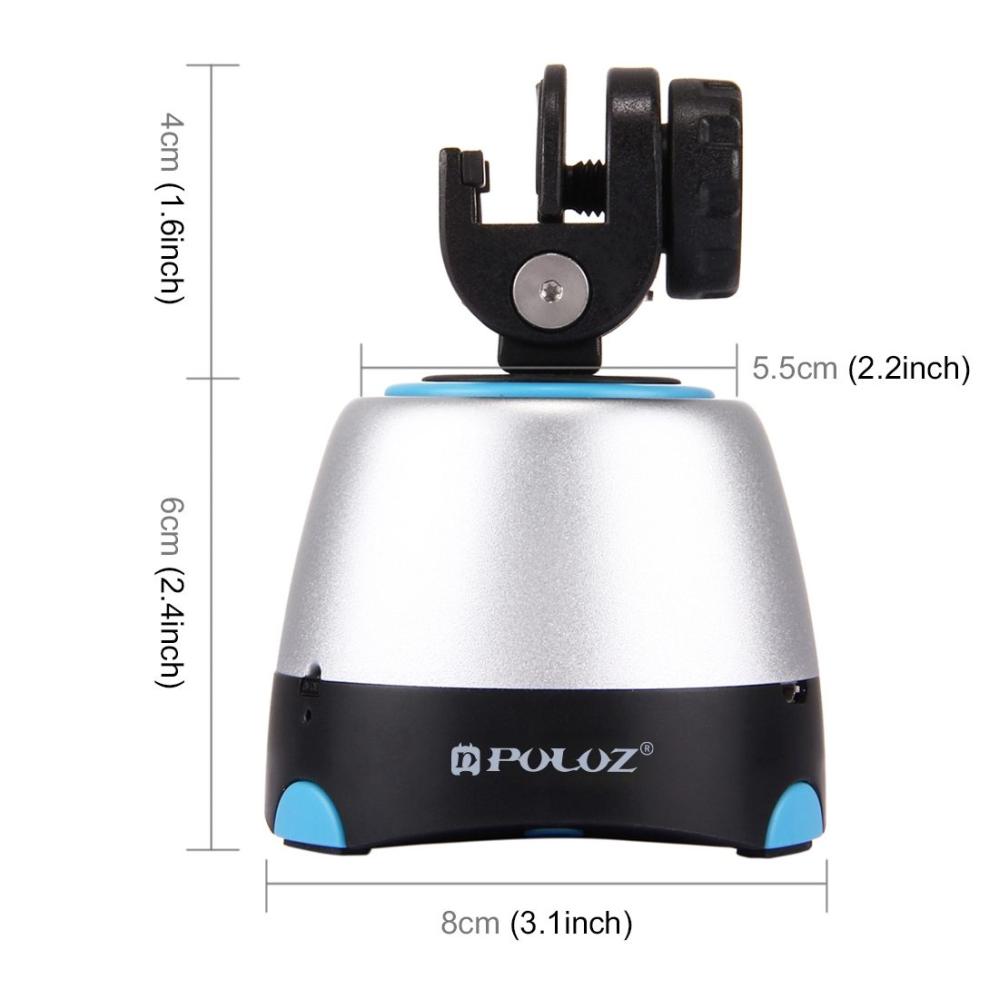 Puluz Rotationshuvud 360 grader+ fjärr+ GoPro-adapter+ mobil-adapter
