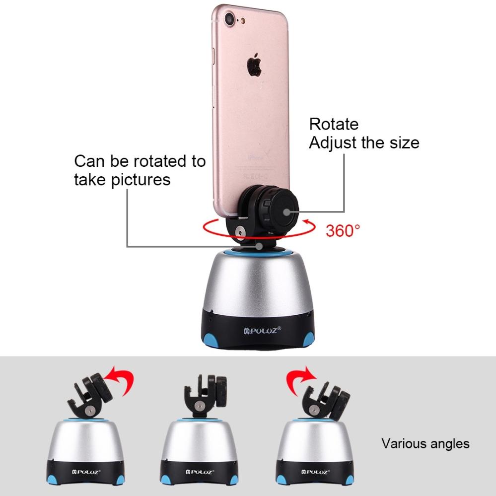 Puluz Rotationshuvud 360 grader+ fjärr+ GoPro-adapter+ mobil-adapter
