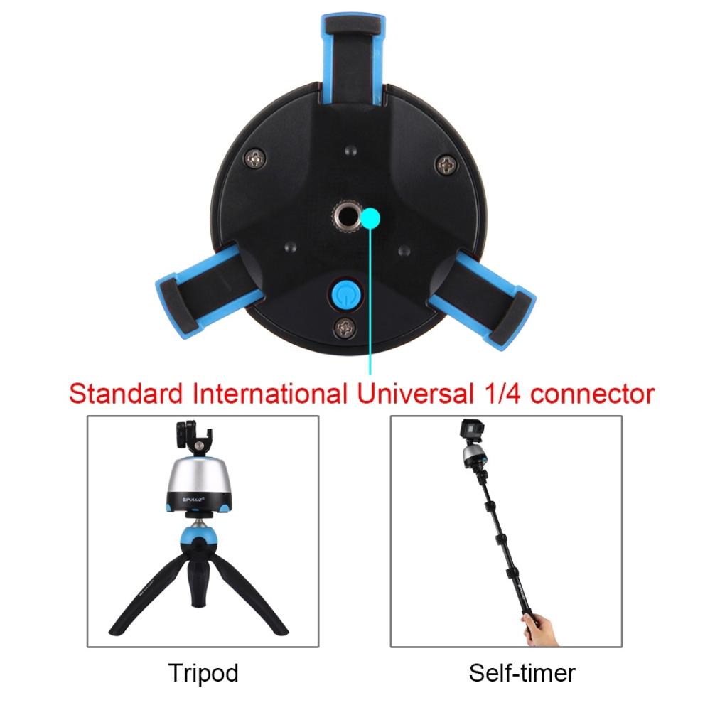 Puluz Rotationshuvud 360 grader+ fjärr+ GoPro-adapter+ mobil-adapter