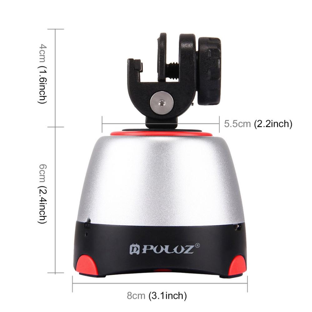 Puluz Rotationshuvud 360 grader+ fjärr+ GoPro-adapter+ mobil-adapter