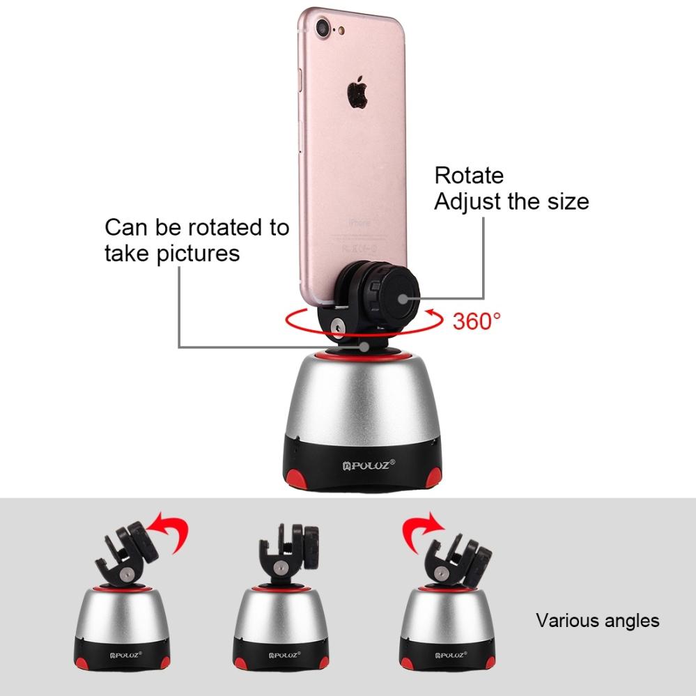 Puluz Rotationshuvud 360 grader+ fjärr+ GoPro-adapter+ mobil-adapter