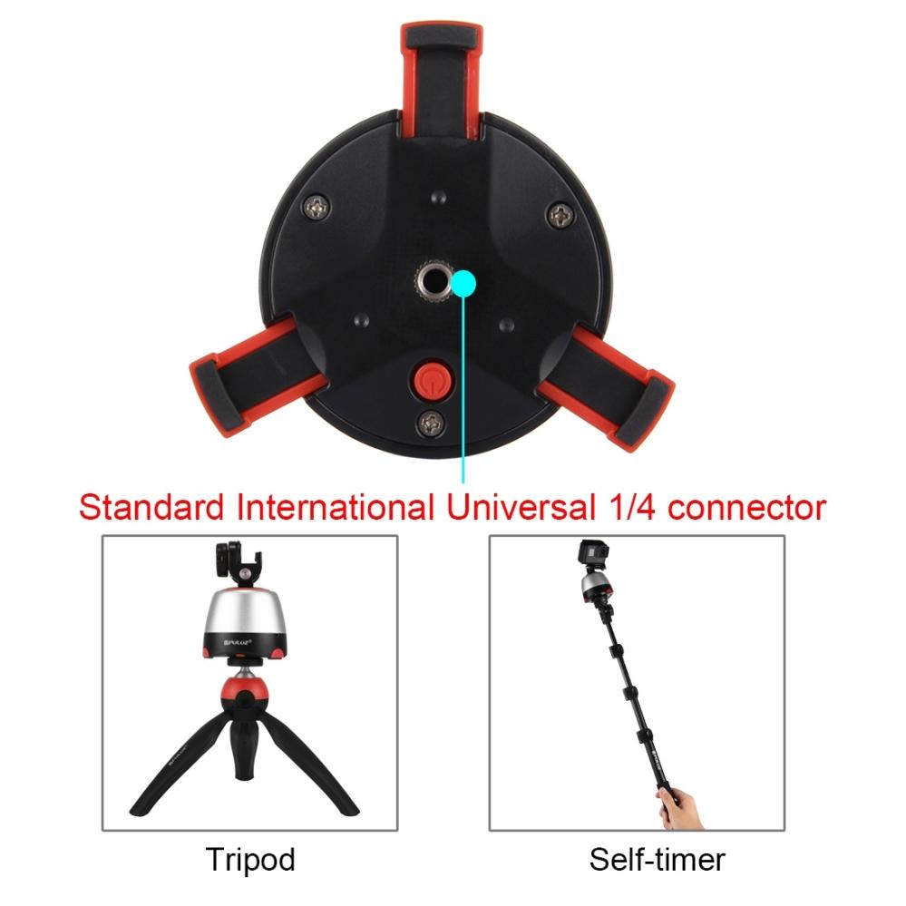Puluz Rotationshuvud 360 grader+ fjärr+ GoPro-adapter+ mobil-adapter