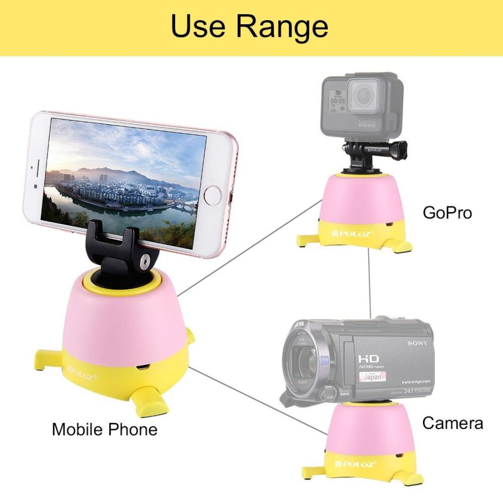Puluz Rotationshuvud 360 grader+ fjärr+ GoPro-adapter+ mobiladapter