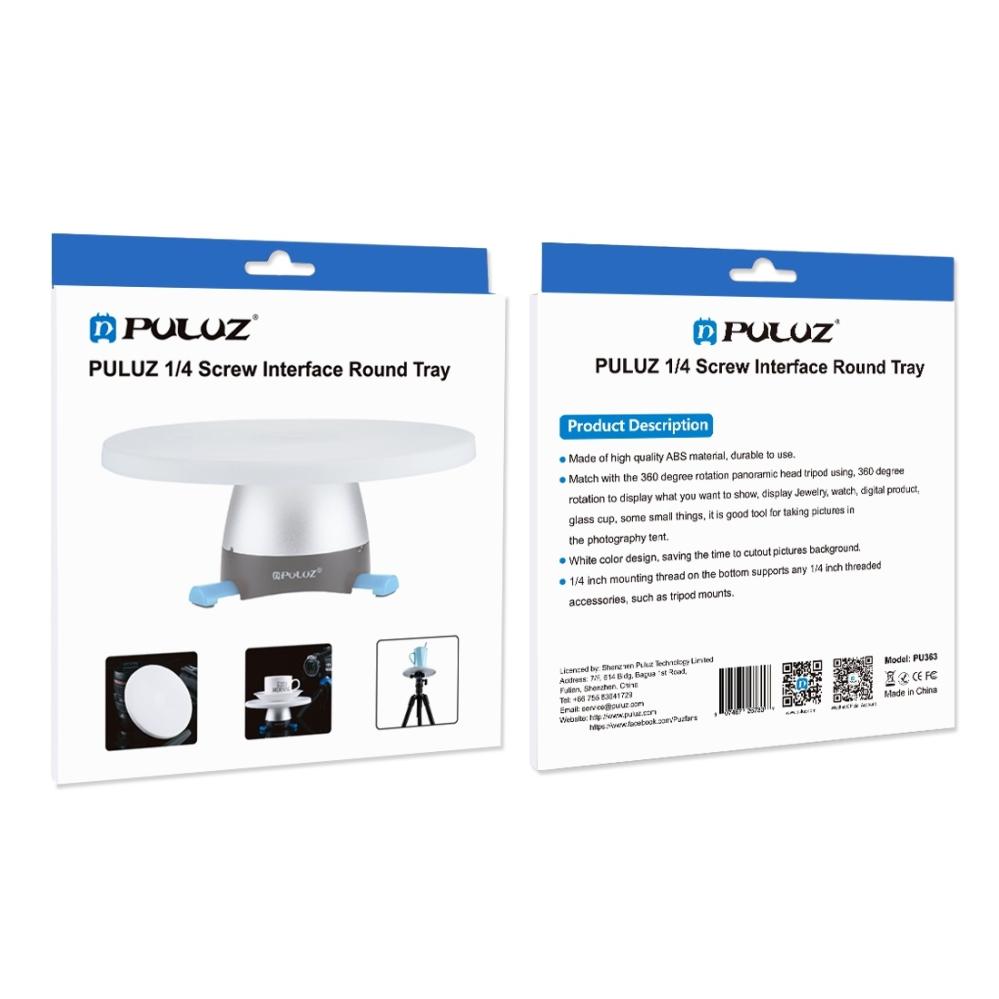 Puluz Rund produktbricka diameter 18cm med 1/4
