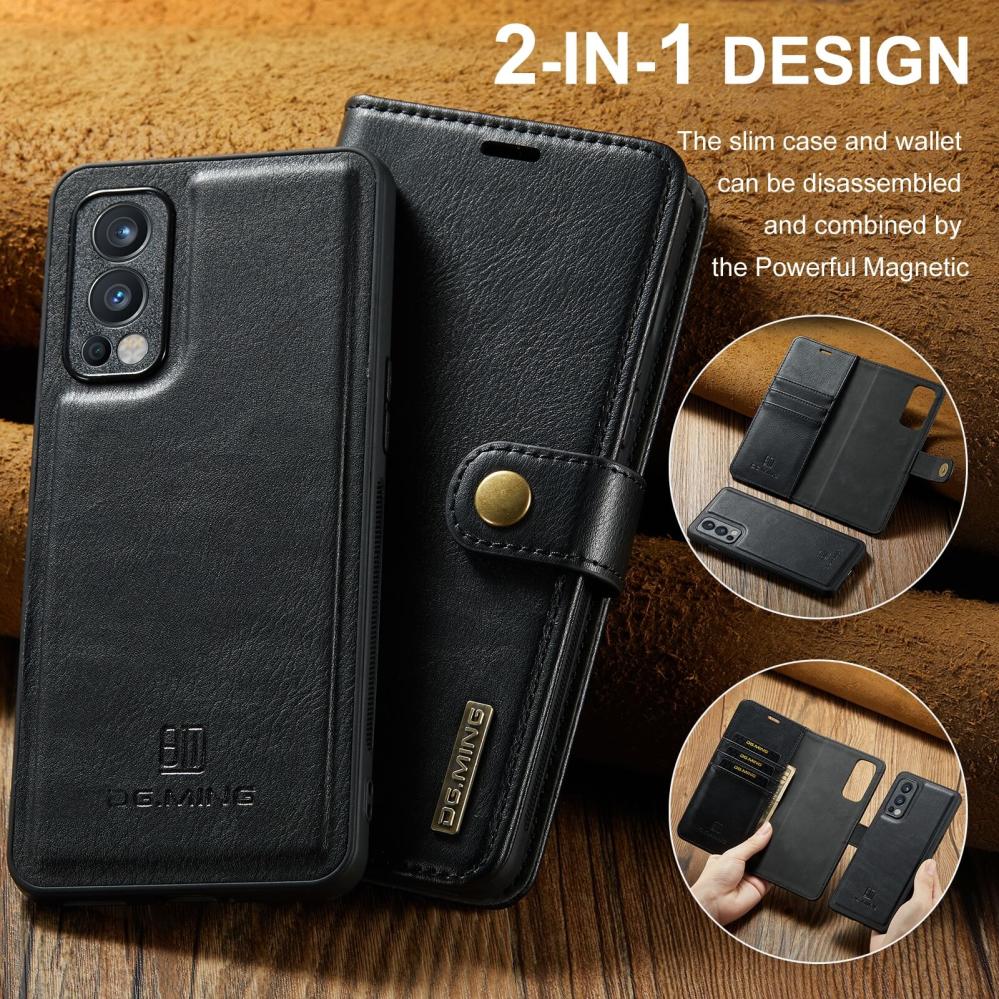 DG.MING Plånboksfodral med magnetskal för OnePlus Nord N200 5G