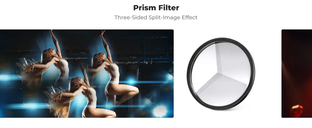  K&F Concept Kalejdoskopfilter 58 mm – Triangulärt prismafilter från Kamda – snabb leverans och trygg e-handel