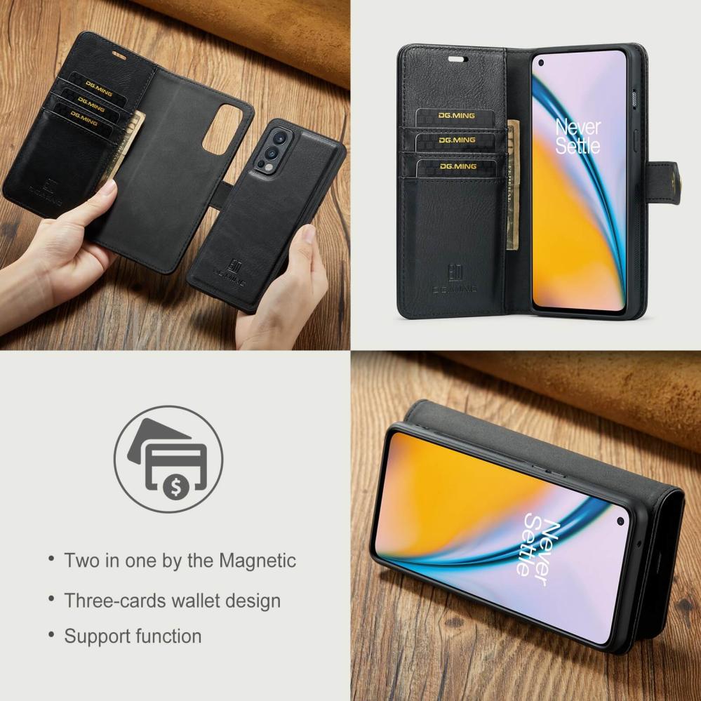 DG.MING Plånboksfodral med magnetskal för OnePlus Nord N200 5G