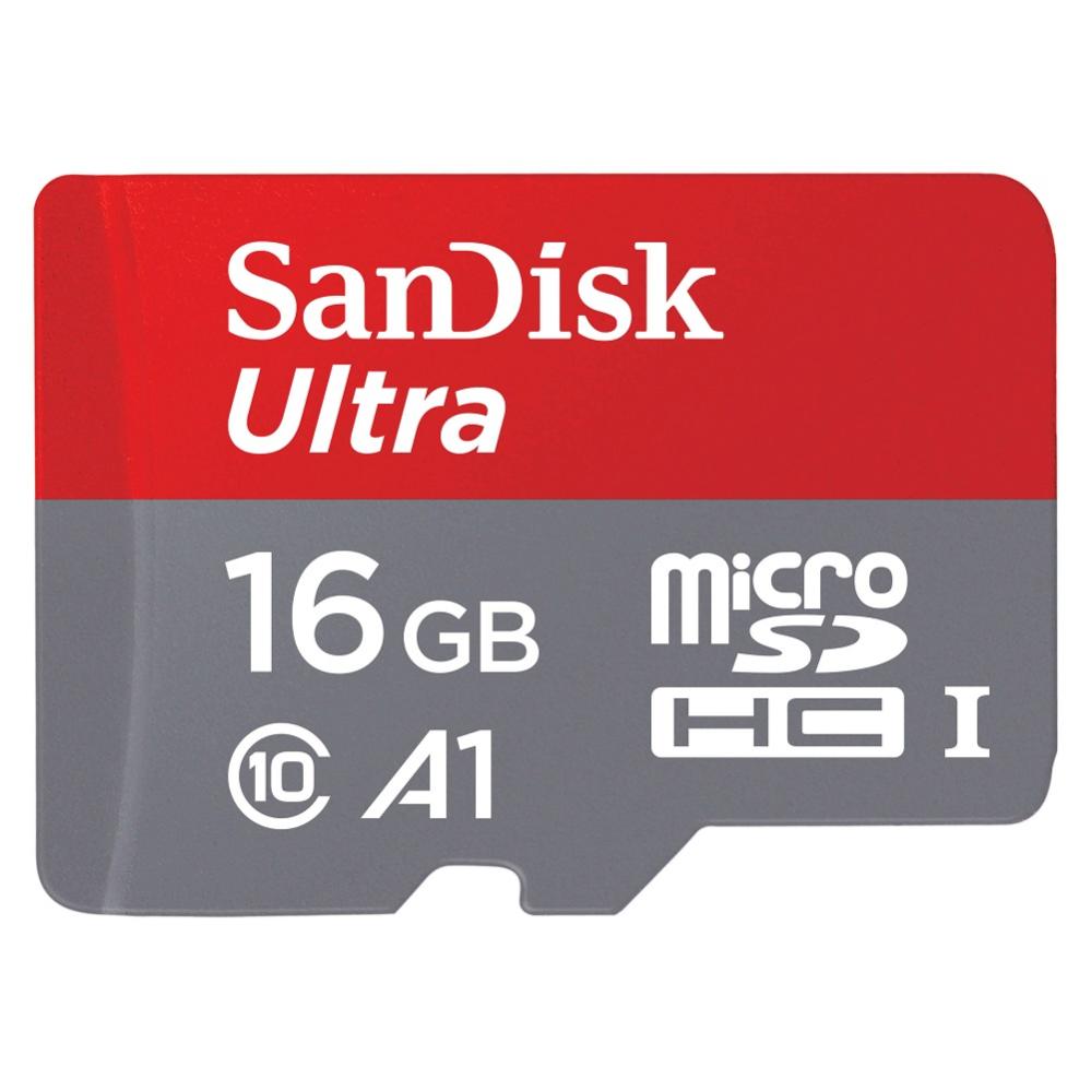 SanDisk Minneskort 16 GB MicroSDHC UHS-I kort med adapter 98MB/s