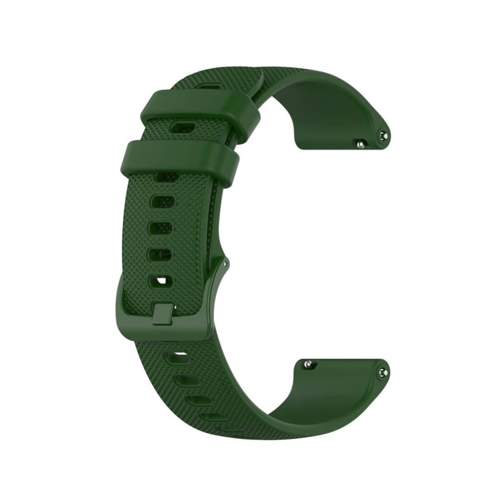 Silikonarmband Armegrön för 18mm Watch Garmin Vivoactive 4S